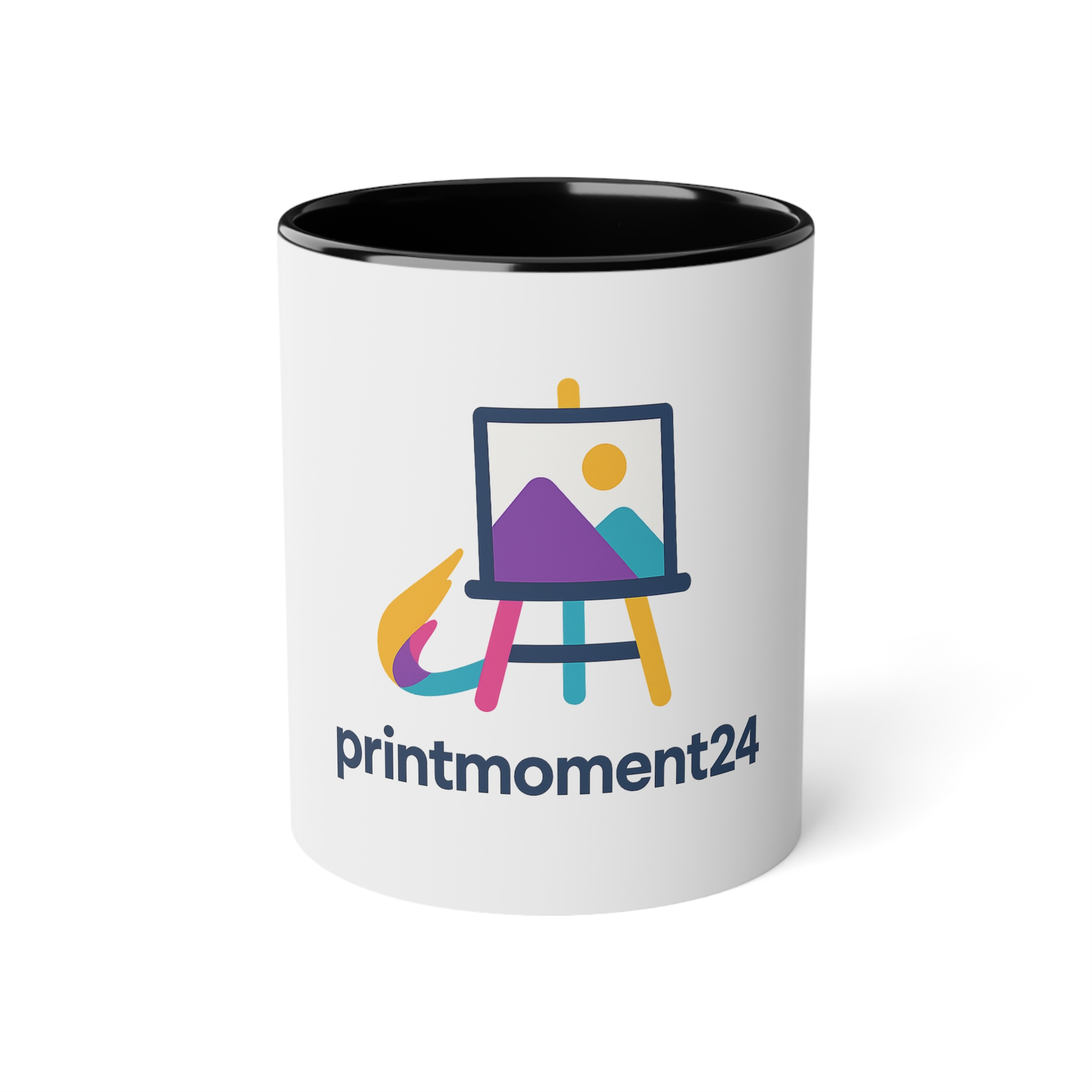 Inspirational Artist Mug - 11oz White Accent Coffee Cup with Colorful Design